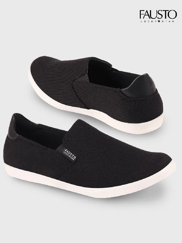 men casual shoes comfortable-Comfortable men casual shoesMen Black Casual Canvas Slip-On Loafers