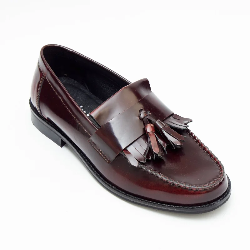 men casual shoes leather-Stylish men casual sneakersMens Formal Moccasin Shoes 17999_Bordo Patent