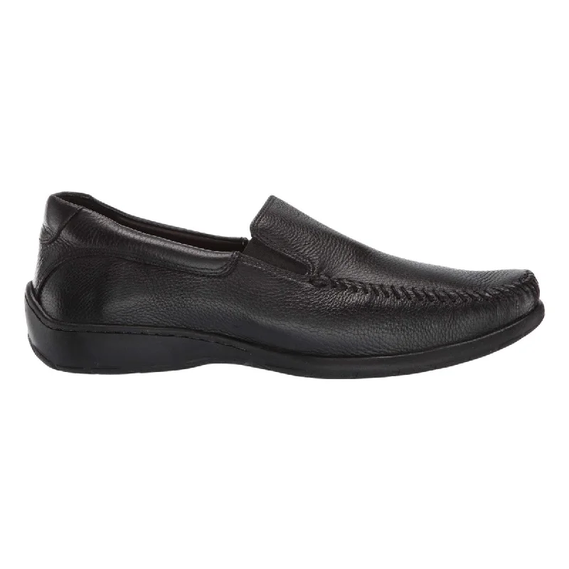 men casual shoes with cushioned heel-Comfortable casual slip-on shoes for menJohnston & Murphy Men's Crawfoord Venitian Black Leather