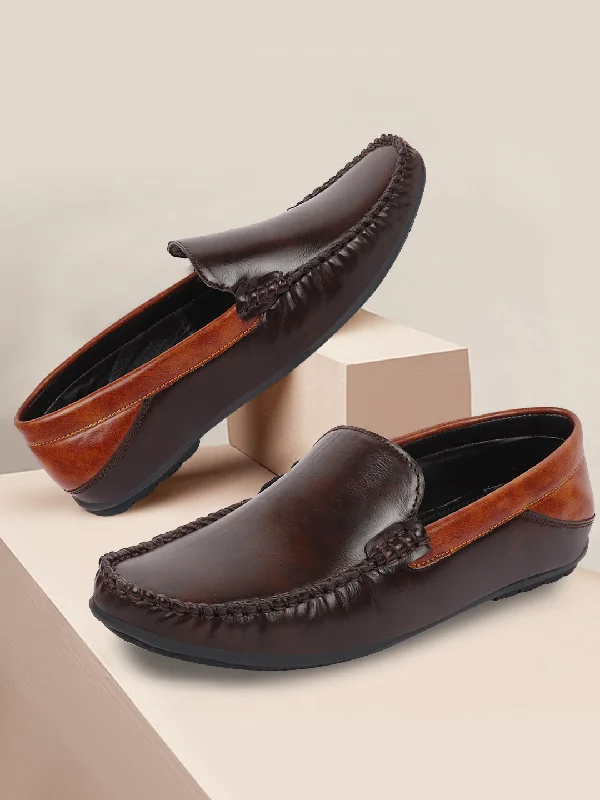 men casual shoes with EVA sole-High-quality men casual sneakersMen Brown Casual Slip-On Loafers