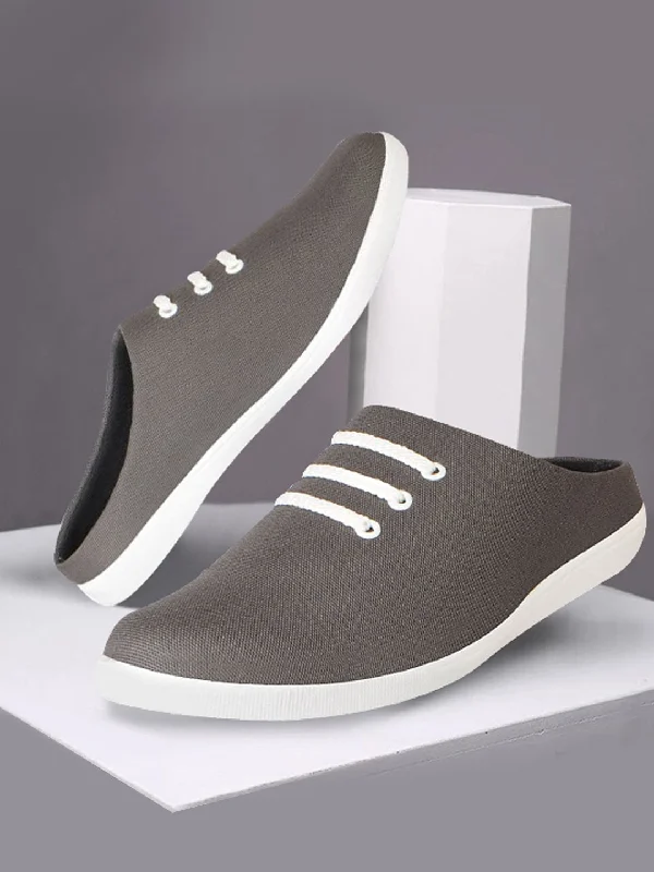 men casual shoes in suede-Best casual shoes for men with comfortable fitMen Grey Casual Canvas Slip-On Shoes