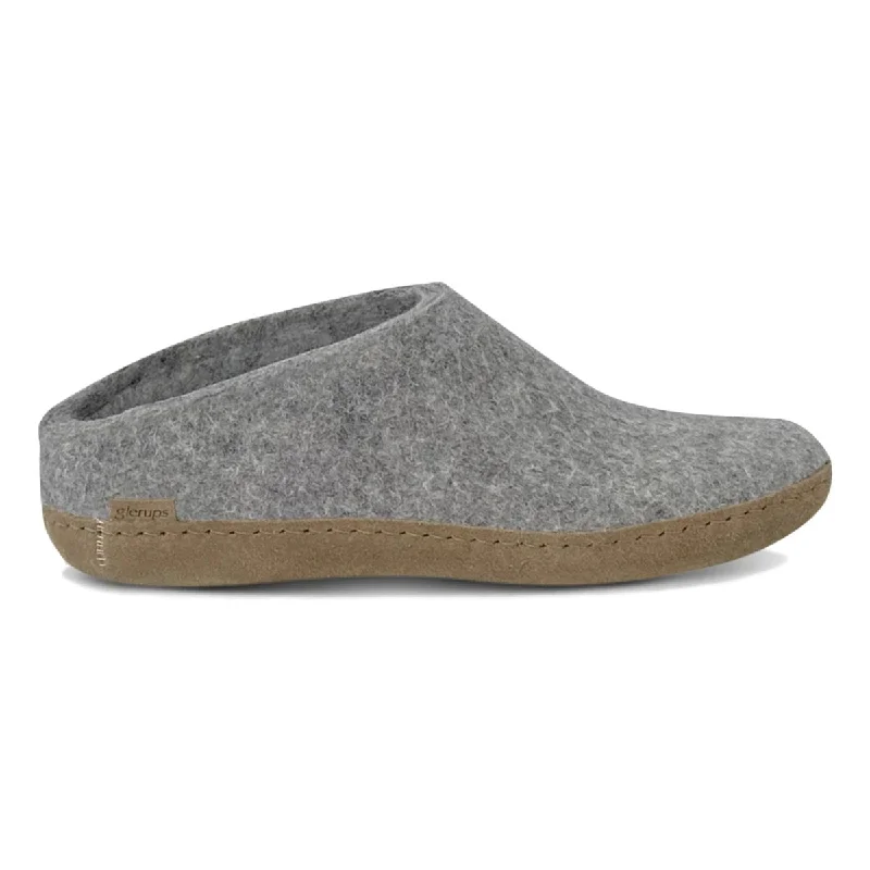 men casual shoes with EVA sole-High-quality men casual sneakersGlerups Men's Model B Slipper with Leather Sole Light Grey