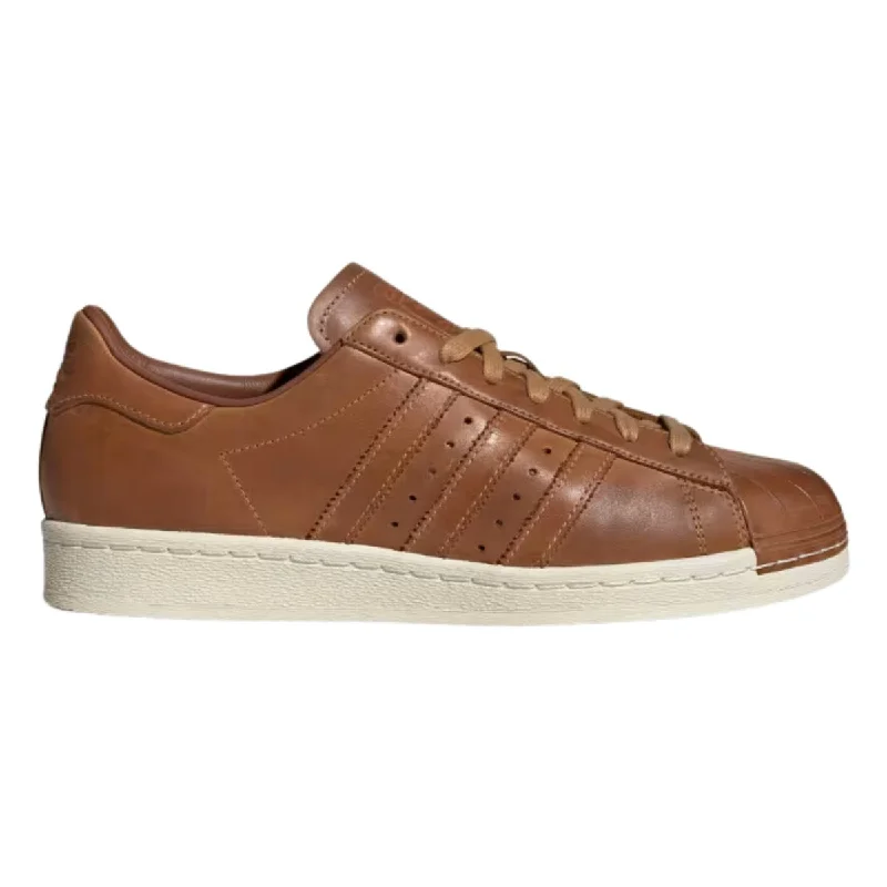 men casual shoes with cushioned sole-Casual shoes for men with soft paddingAdidas Men's Superstar 82 Brown/Supplier Colour/Cream White