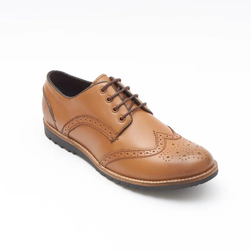 men casual shoes with rubber outsole-Men slip-on shoes for everyday comfortMens Leather Formal Shoes-50623_Tan