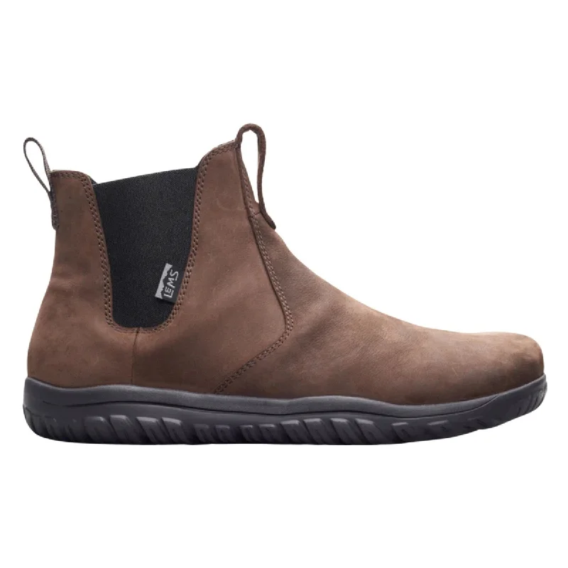 men casual shoes leather-Stylish men casual sneakersLems Men's Chelsea Boot Espresso Leather Waterproof