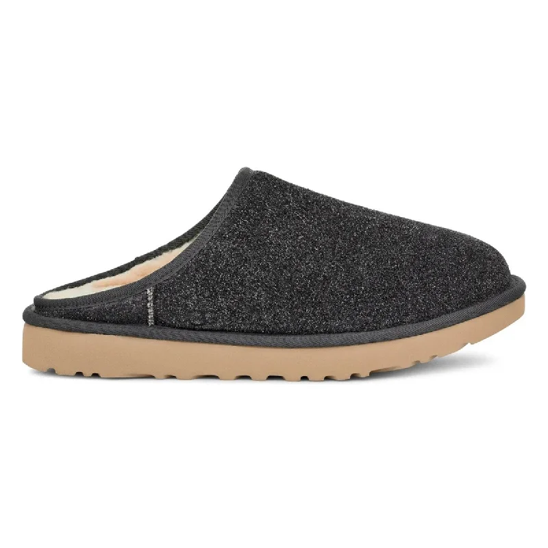 men casual shoes with rubber outsole-Men slip-on shoes for everyday comfortUGG Men's Classic Slip-On Shaggy Dark Gray Suede