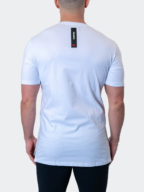 men clothing warm jacket-Tee Stacked White