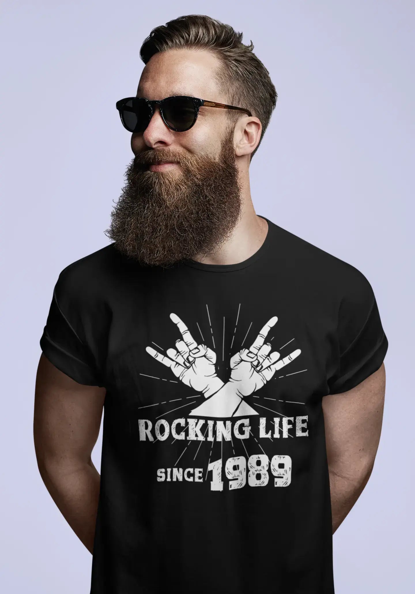 men clothing winter vest-Rocking Life Since 1989 Men's T-shirt Black Birthday Gift 00419