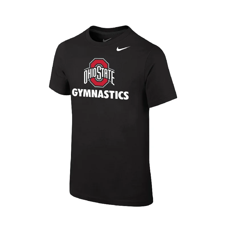 men clothing cargo pants-Youth Ohio State Buckeyes Nike Gymnastics Black T-Shirt