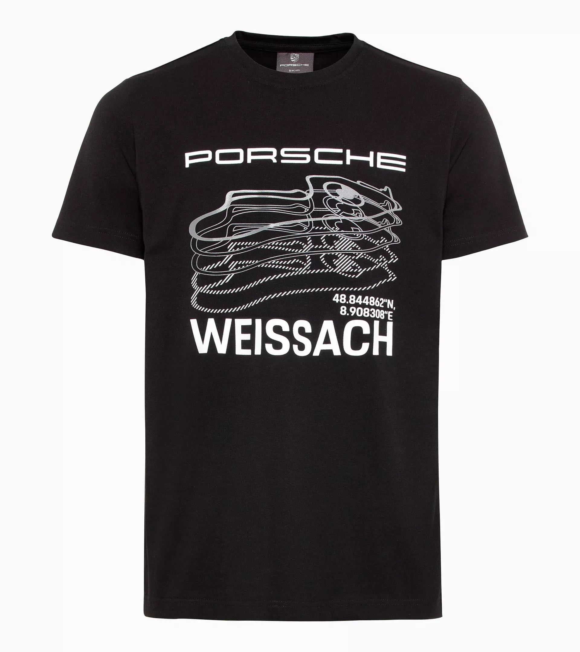 men clothing formal dress shirt-Porsche Men's T-shirt (Black) - Weissach