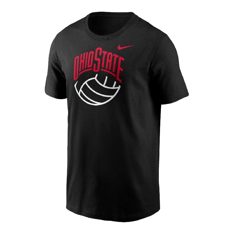 men clothing denim jeans-Ohio State Buckeyes Nike Volleyball Black T-Shirt