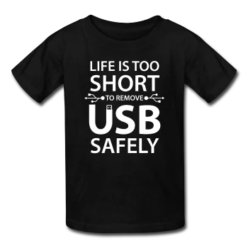 men clothing vest jacket-"Life is too Short" (white) - Kids' T-Shirt