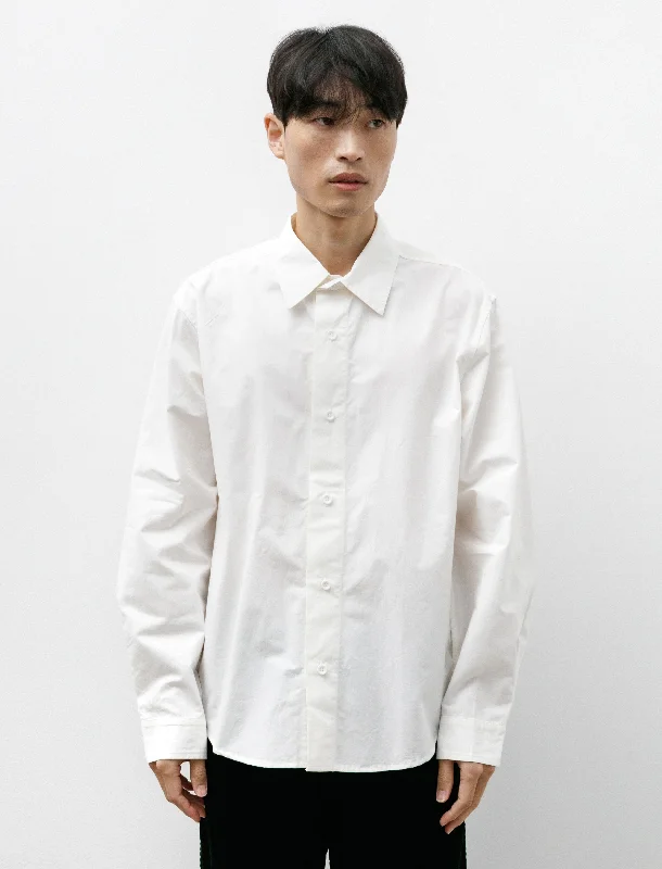 men clothing zip-up cardigan-Filter Shirt Cotton Washi Off-White