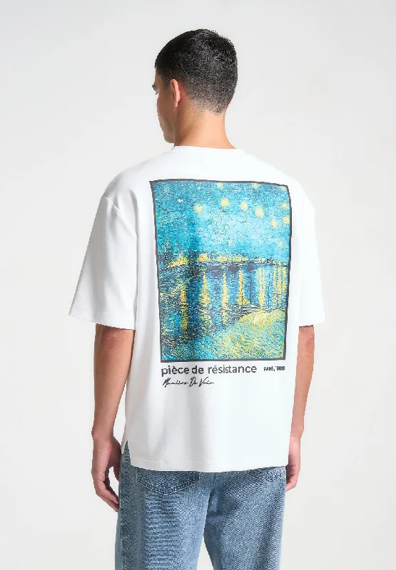 men clothing athletic wear-Van Gogh Pièce De Résistance T-Shirt - White