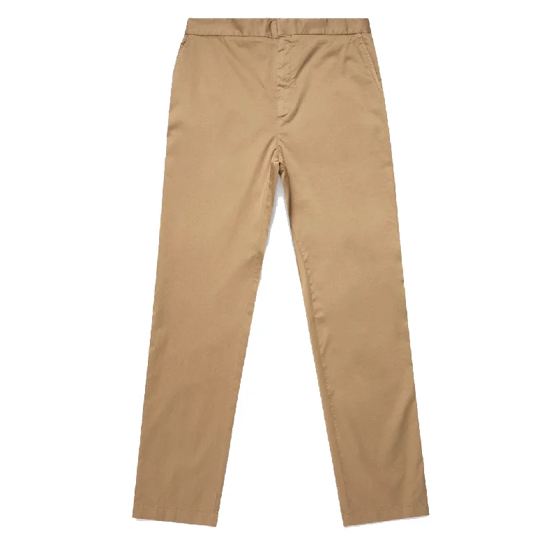 men clothing dress pants-Sunspel Elasticated Waist Trouser Stone