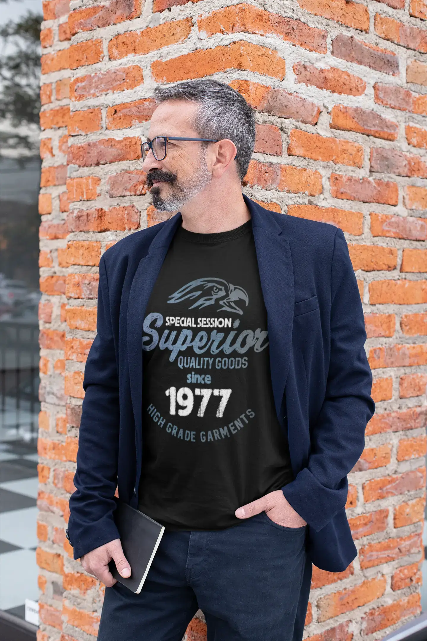 men clothing short jacket-1977, Special Session Superior Since 1977 Men's T-shirt Black Birthday Gift 00523