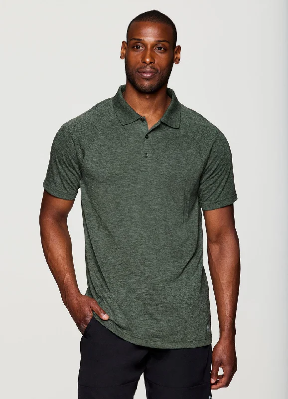 men clothing athletic jacket-Stay On Course Heathered Polo