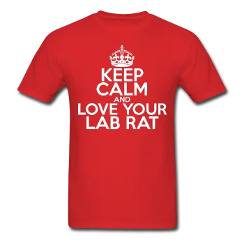 men clothing oversized hoodie-"Keep Calm and Love Your Lab Rat" (white) - Men's T-Shirt