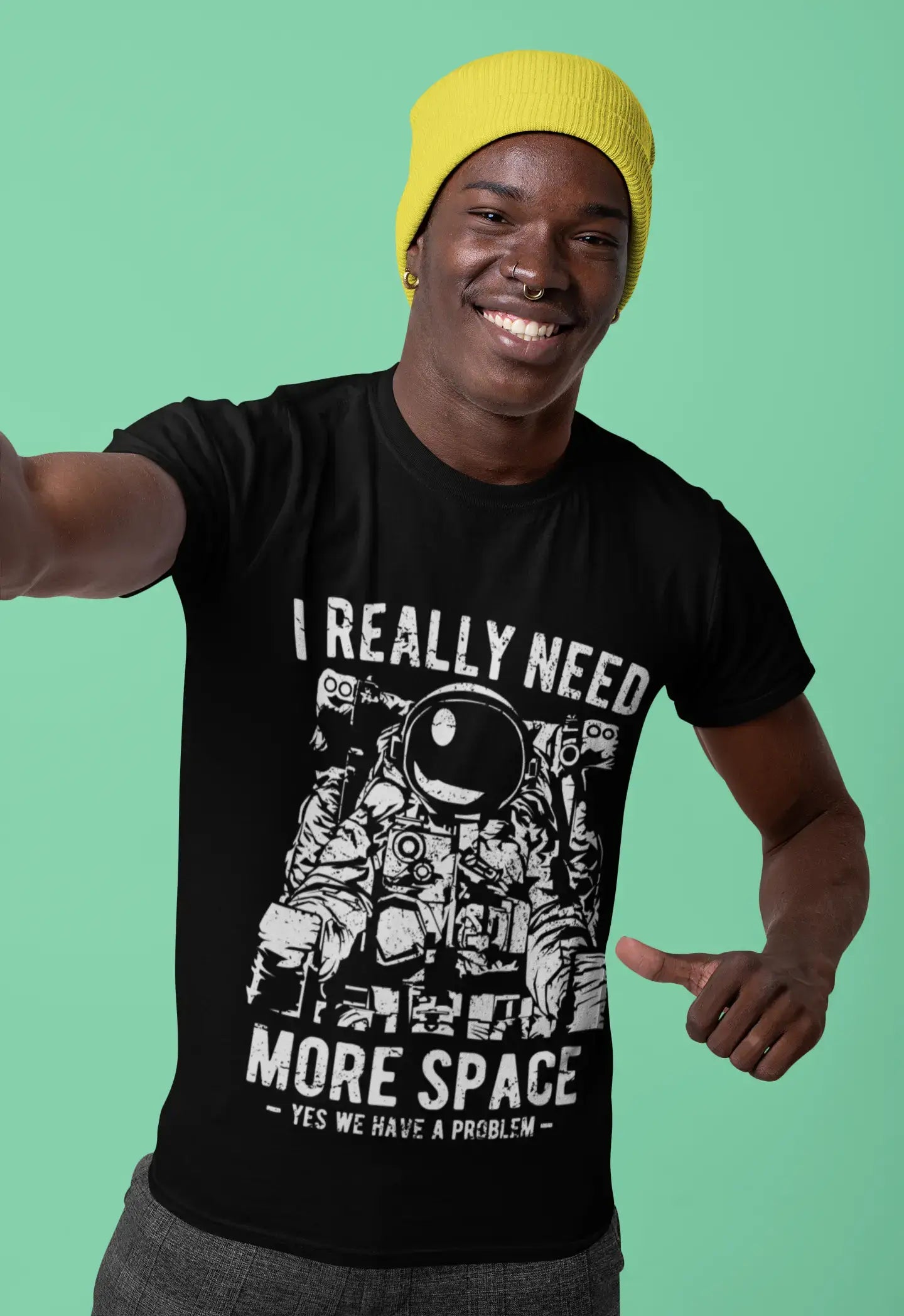 men clothing formal wear-ULTRABASIC Men's T-Shirt I Really Need More Space - Funny Saying Astronaut Tee Shirt