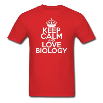 men clothing sweatpants-"Keep Calm and Love Biology" (white) - Men's T-Shirt