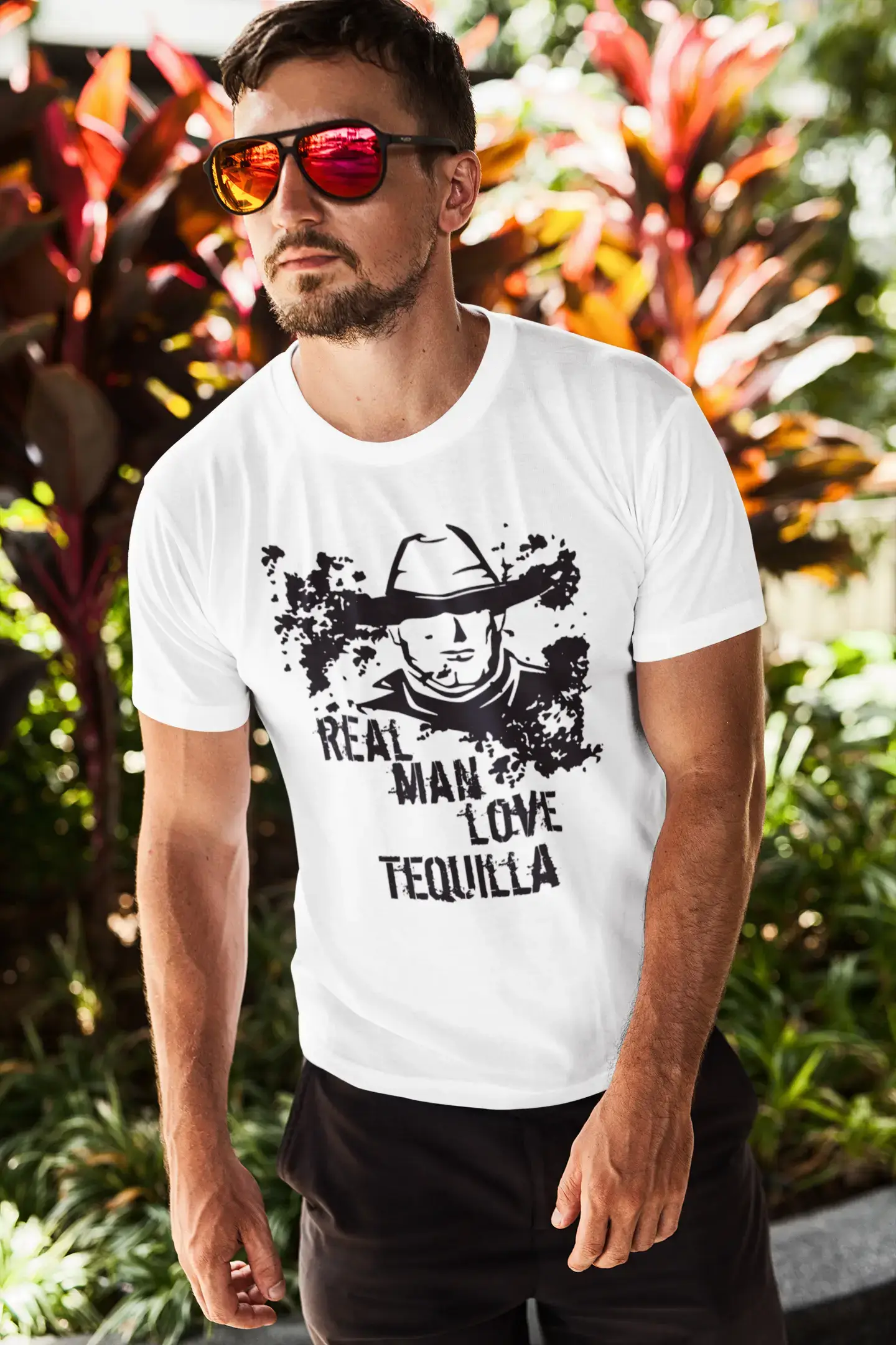 men clothing denim jacket-Tequilla, Real Men Love Tequilla Men's T shirt White Birthday Gift 00539