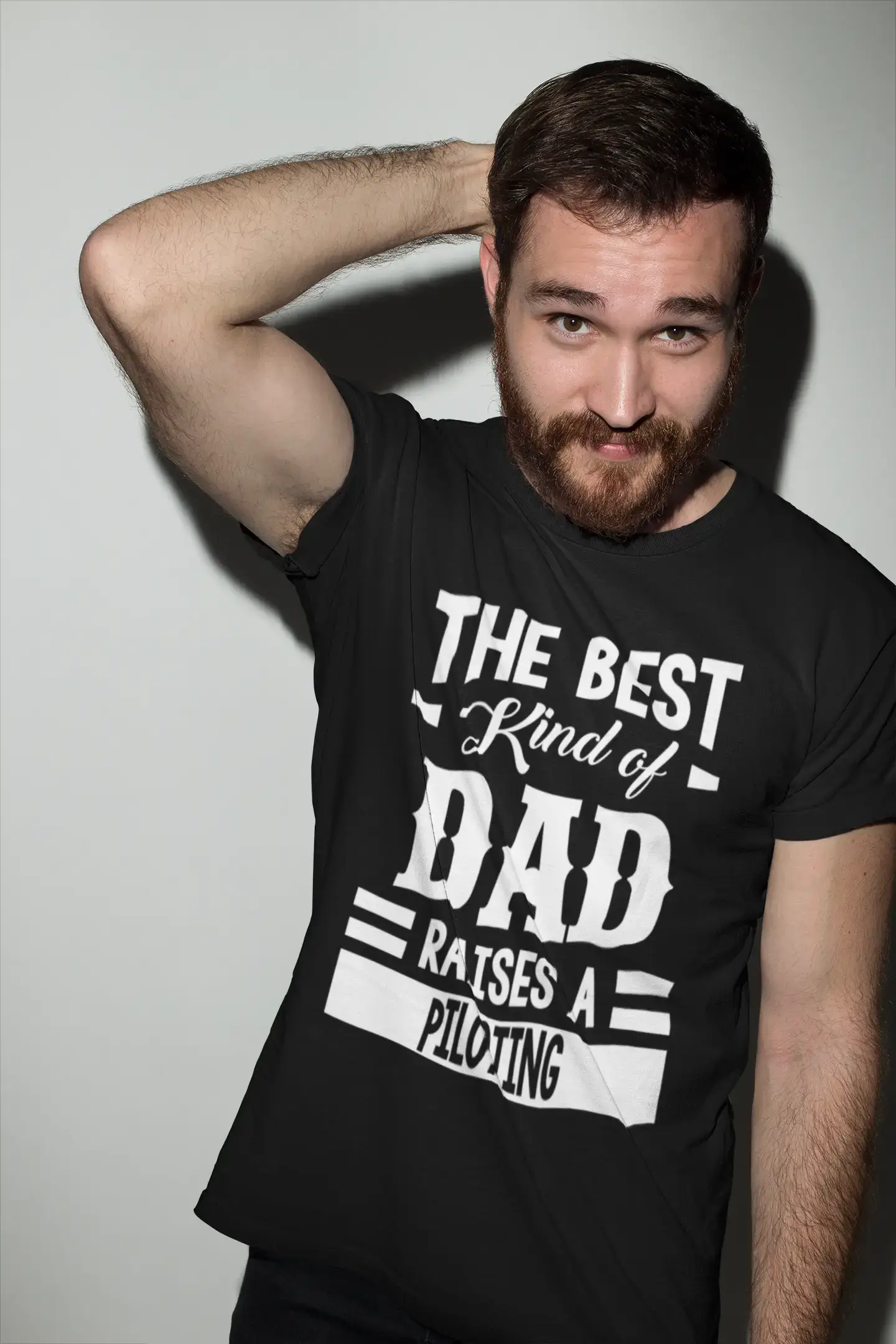 men clothing vintage t-shirt-ULTRABASIC Men's Graphic T-Shirt Dad Raises a Piloting