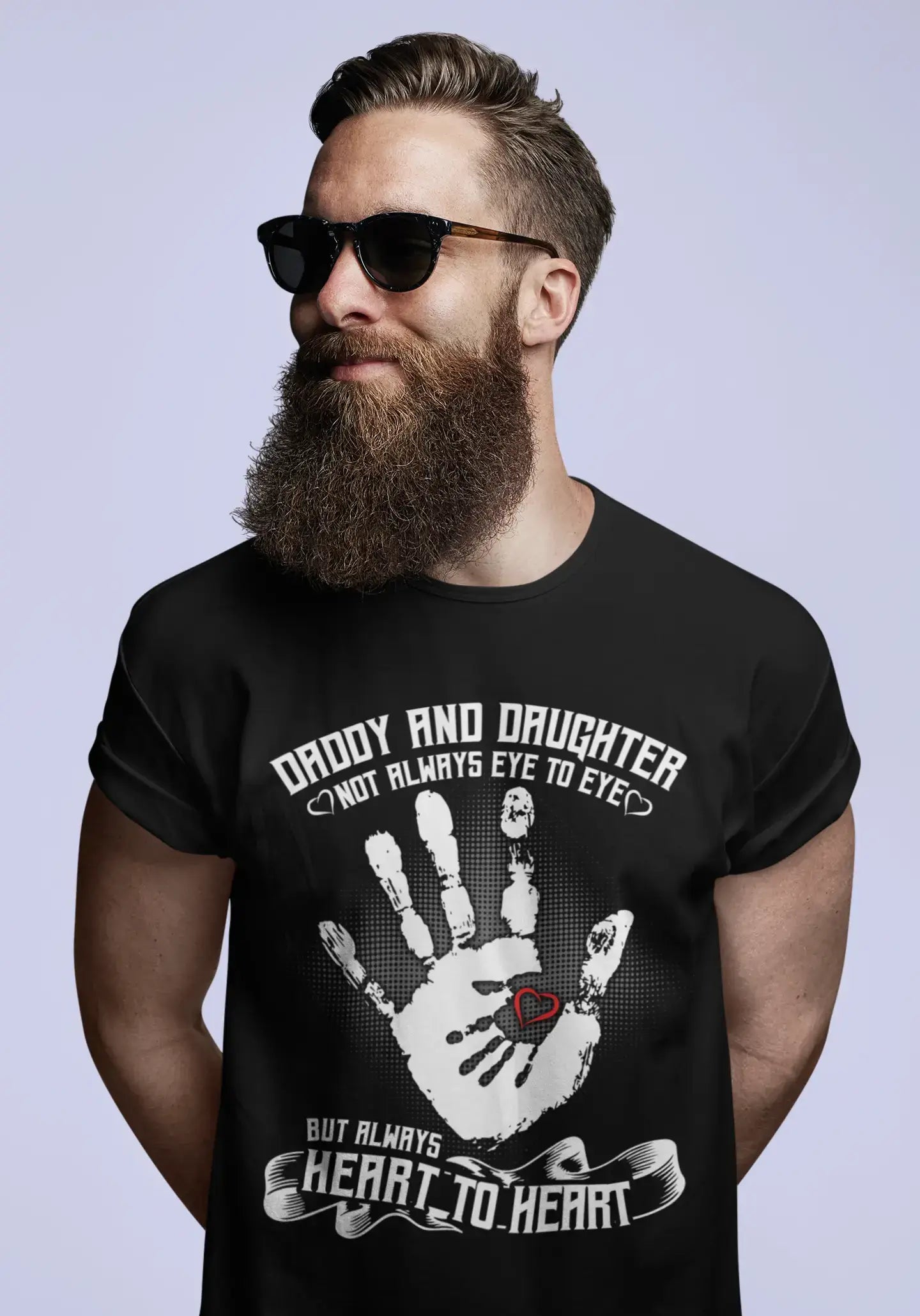 men clothing high-quality t-shirt-ULTRABASIC Men's Graphic T-Shirt - Always Heart To Heart - Baby Hand