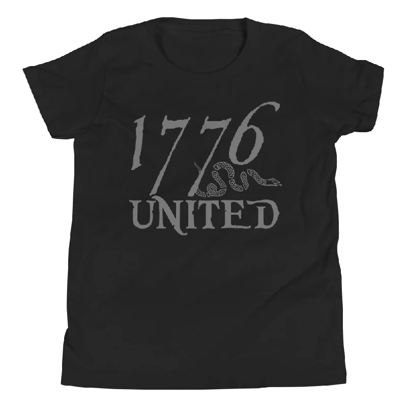 men clothing dress shirt-1776 United® Logo Tee - Youth - Blacked Out (LIMITED)