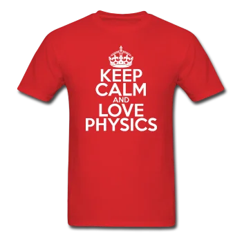 men clothing winter vest-"Keep Calm and Love Physics" (white) - Men's T-Shirt