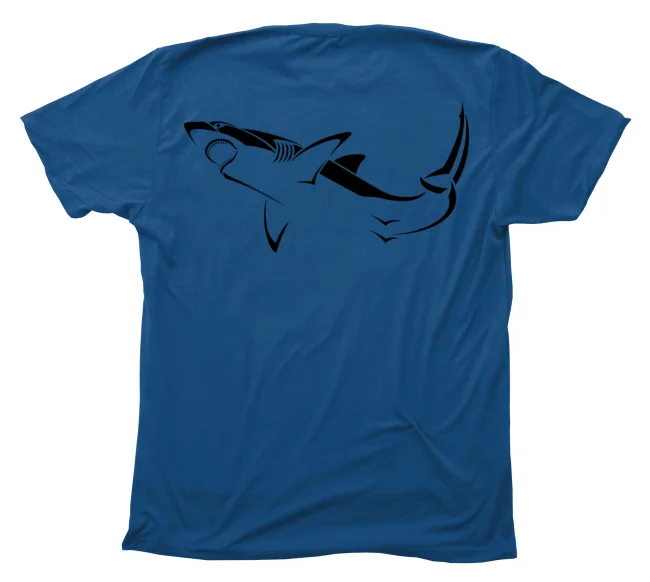 men clothing crew neck t-shirt-Great White Shark T-Shirt