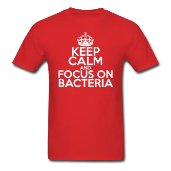 men clothing bomber jacket-"Keep Calm and Focus On Bacteria" (white) - Men's T-Shirt