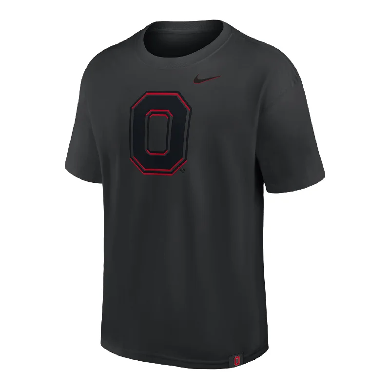 men clothing athletic jacket-Ohio State Buckeyes Nike Max 90 Double Black Short Sleeve T-Shirt