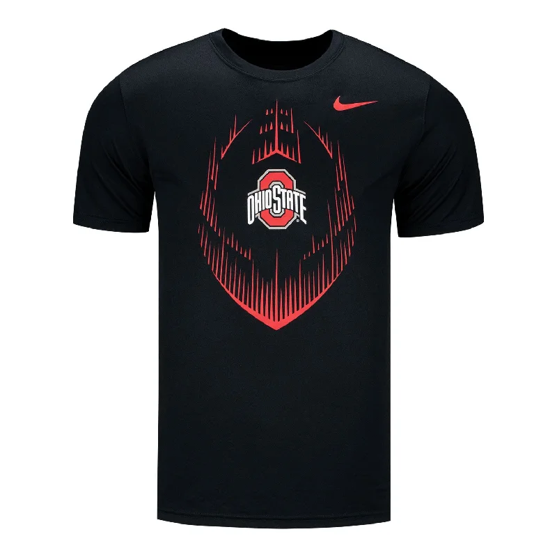 men clothing pullover hoodie-Ohio State Buckeyes Nike Football Legend Icon Black T-Shirt