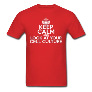 men clothing cargo pants-"Keep Calm and Look At Your Cell Culture" (white) - Men's T-Shirt