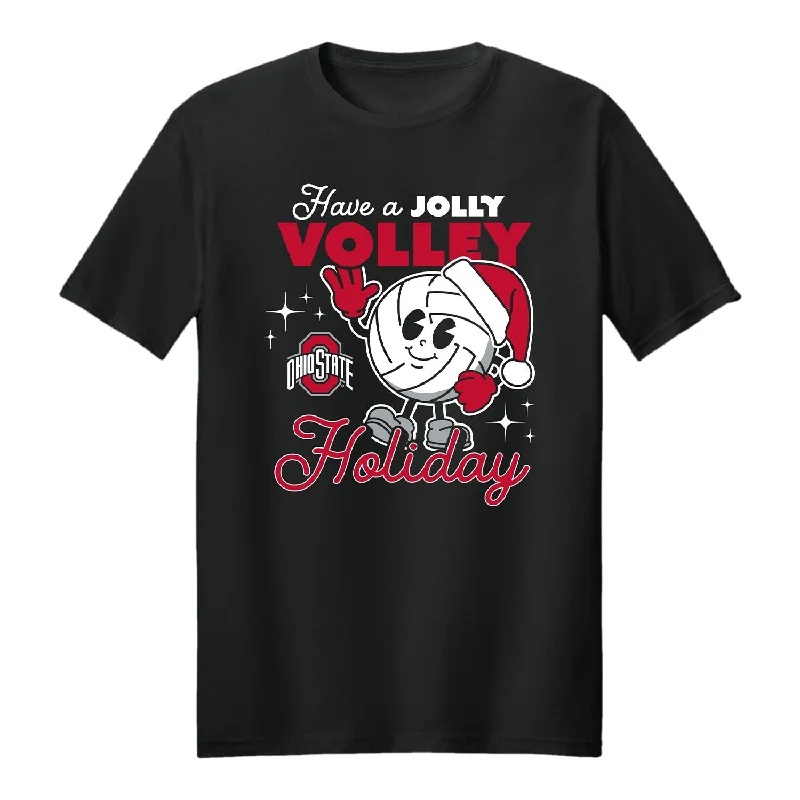 men clothing insulated jacket-Ohio State Buckeyes Jolly Volley Black T-Shirt