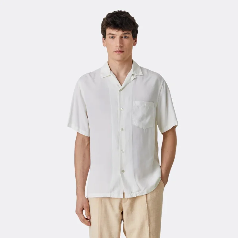 men clothing winter coat-Dogtown Short Sleeve Shirt (Off White)