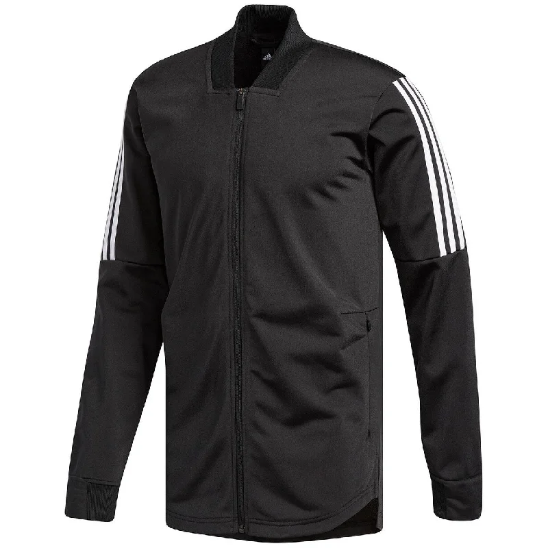 men clothing summer jacket-Adidas Men's Sport Id Bomber Track Jacket Black Size Small