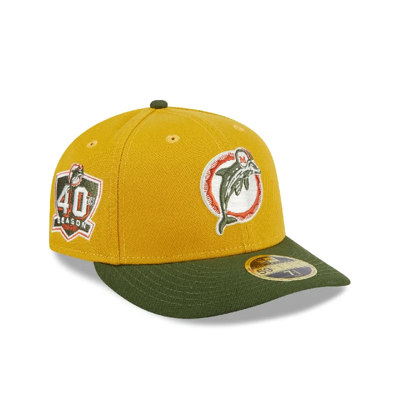 Miami Dolphins Cinnamon Sage Low Profile 59FIFTY Fitted Hat