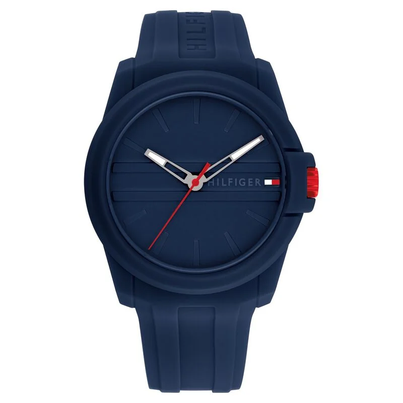 Tommy Hilfiger Quartz Analog Blue Silicone Strap For Men