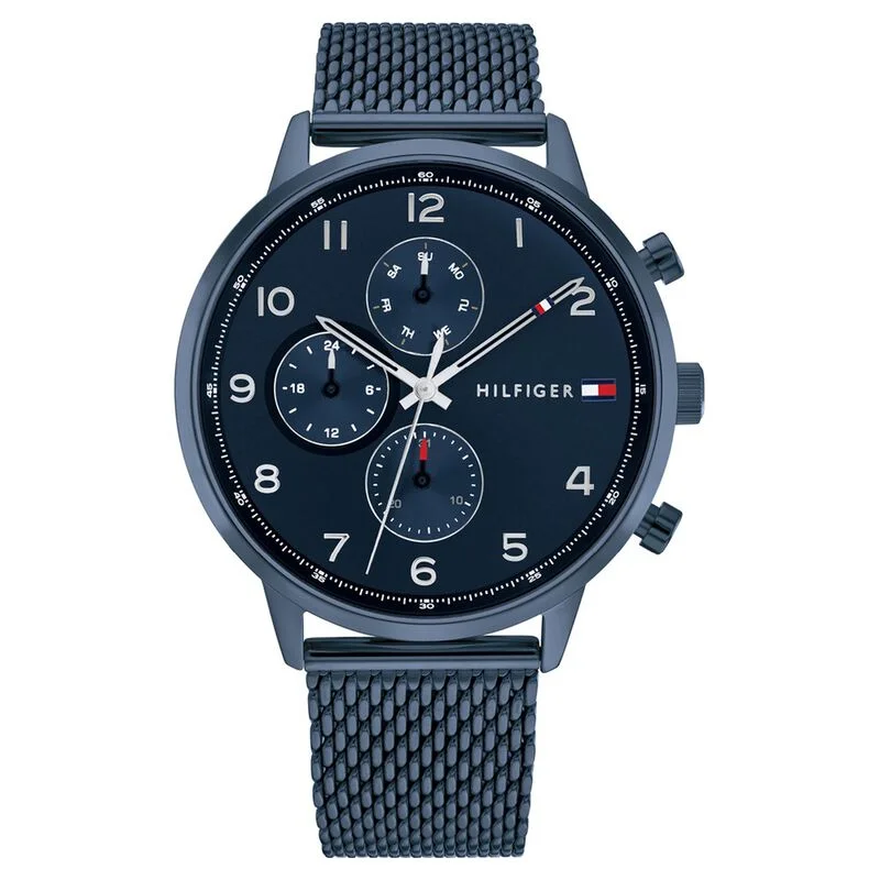 Tommy Hilfiger Quartz Multifunction Blue Dial Stainless Steel Strap Watch For Men