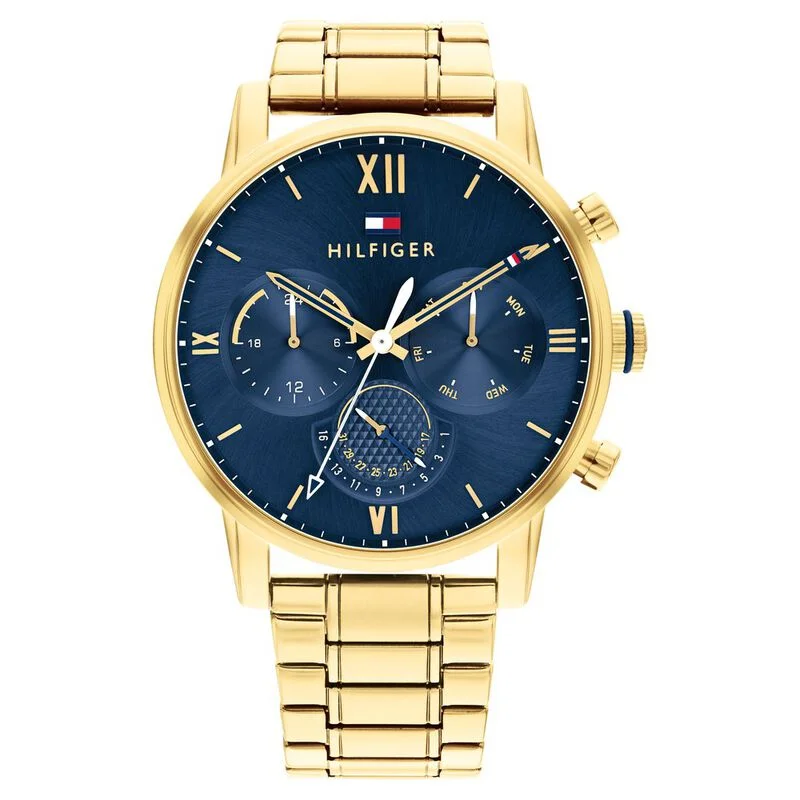 Tommy Hilfiger Quartz Multifunction Blue Dial Stainless Steel Strap Watch For Men