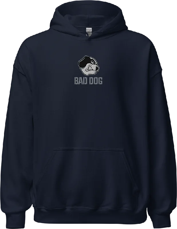 men clothing vest jacket-Bad Dog Embroidered Hoodie