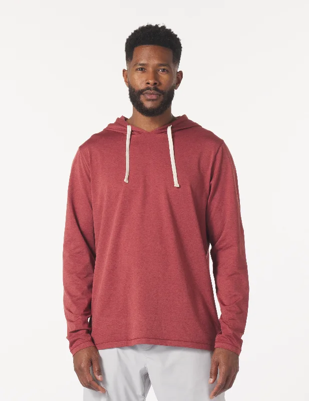 men clothing cargo shorts-Bedford Hoodie: Brick Red Marble