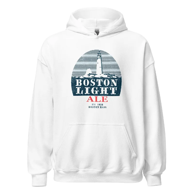 men clothing slim fit pants-Boston Light Ale Hoodie - Old School Boston Brewery Sweatshirt