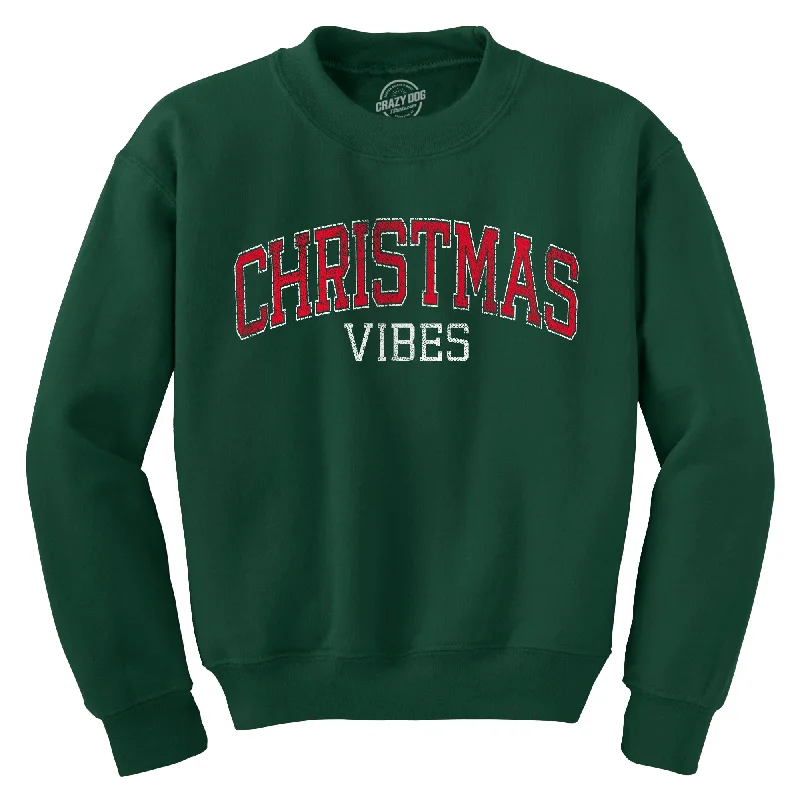 men clothing rugged jacket-Christmas Vibes Crew Neck Sweatshirt