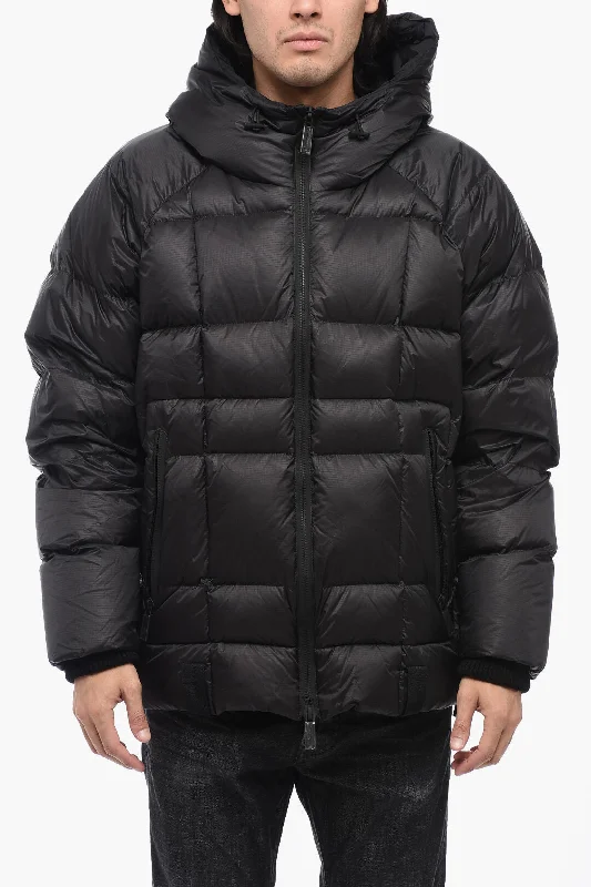 men clothing bomber jacket-Dsquared2 Hooded Quilted Down Jacket