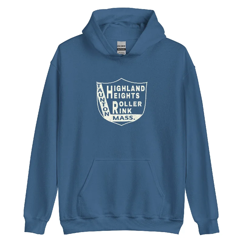 men clothing vintage t-shirt-Highland Heights Roller Rink Hoodie - Taunton, MA | Retro Roller Skating Sweatshirt