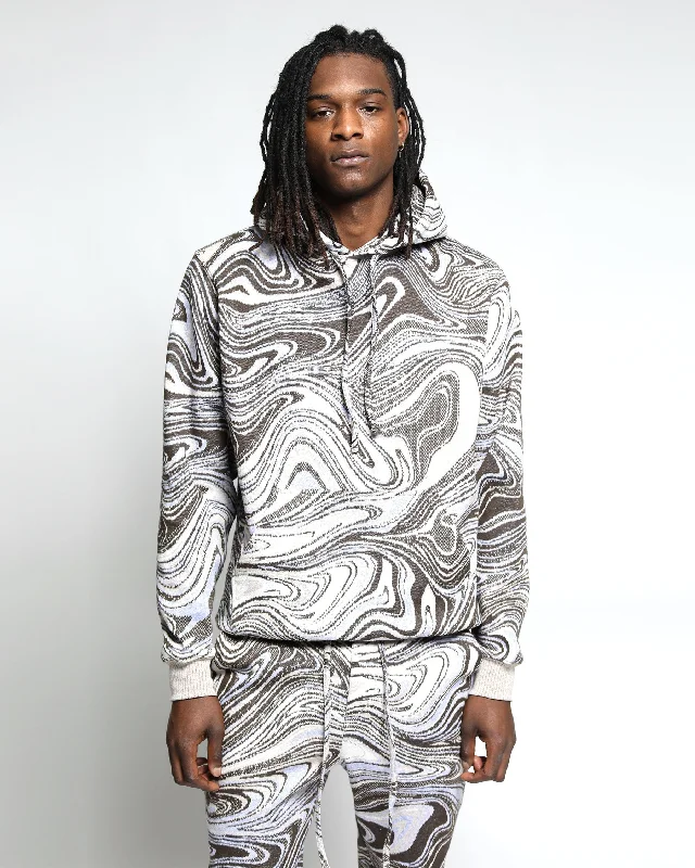 men clothing patterned trousers-Liquid Swirl Hyper Reality Knit Hoodie (FINAL SALE)