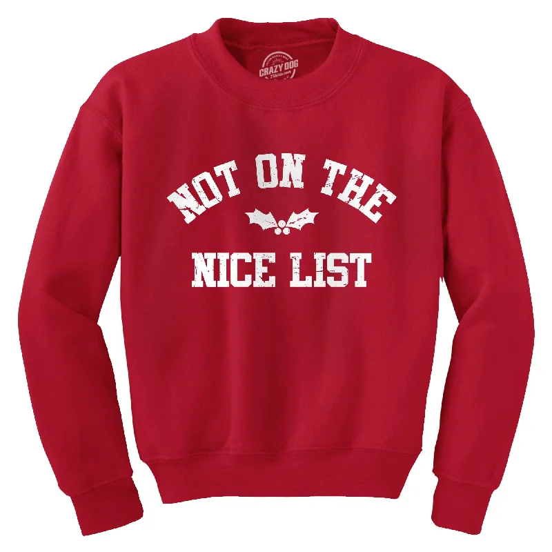 men clothing summer jacket-Not On The Nice List Crew Neck Sweatshirt