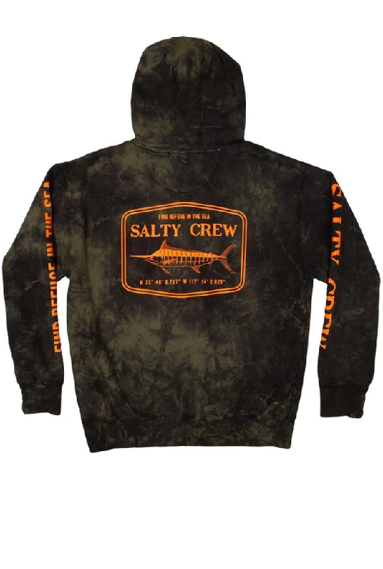 men clothing formal jacket-Salty Crew Stealth Tie Dye Fleece Hoodie